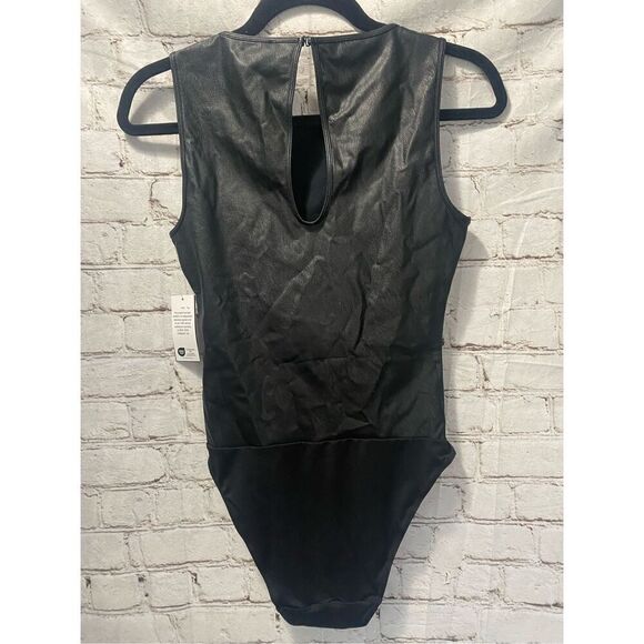 INC international concepts faux leather bodysuit - Picture 2 of 6